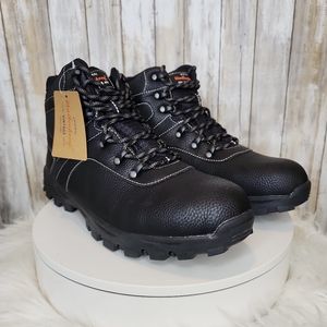 Weatherproof Vintage Mens Hiker Faux-Leather Boots Black - Size 13